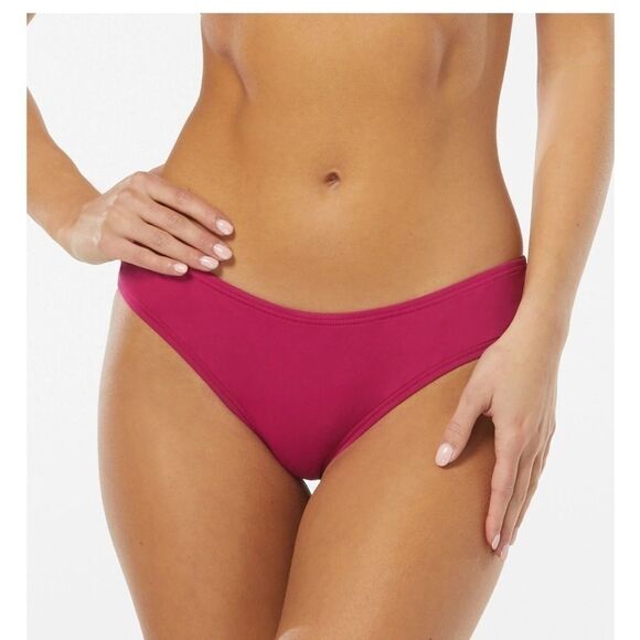 Vince Camuto Shirred Smooth Fit Cheeky Bikini Bottom raspberry Shades, swimwear - Picture 6 of 8